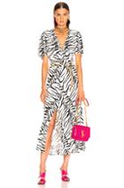 Rixo Tonya Dress In Animal Print,black,white