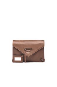 Balenciaga Paper Zip Around Sight Clutch In Brown