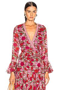Alexis Stacia Top In Floral,pink,purple