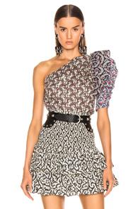 Isabel Marant Etoile Lemony Top In Pink,abstract,floral