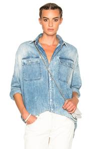R13 X Oversized Shirt In Blue