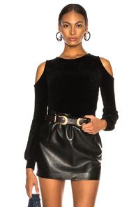 Loewe Off Shoulder Velvet Top In Black