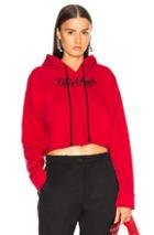 Adaptation Cropped Hoodie In Red
