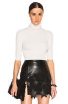 Calvin Klein Collection Tai Fitted Chenille Turtleneck In Neutrals