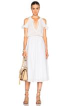 Derek Lam 10 Crosby Cold Shoulder Dress In White