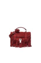 Proenza Schouler Tiny Ps1 Fringe Suede In Red