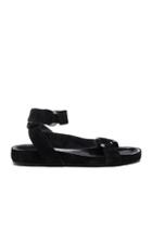 Isabel Marant Etoile Suede Loatis Easy Chic Sandals In Black