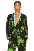 Haider Ackermann Drape Shirt In Black,blue,green,floral