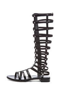 Stuart Weitzman Nappa Leather Gladiator Sandals In Black