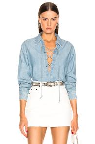Nili Lotan Mallory Shirt In Denim Light