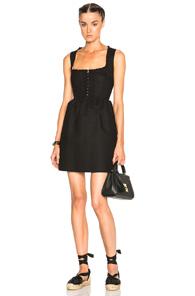 Red Valentino Mini Corset Dress In Black