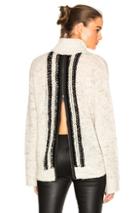 Pam & Gela Zip Back Sweater In Neutrals