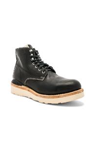 Visvim Virgil Leather Boot-folk In Black