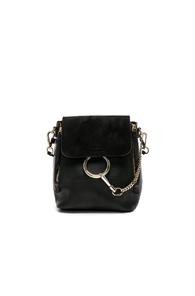 Chloe Small Faye Leather & Suede Backpack In Black