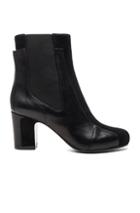 Maison Margiela Leather Shadow Booties In Black
