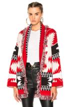 Alanui Oversized Jacquard Cashmere Cardigan In Abstract,neutrals,red