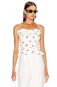 Staud Mushu Top In Novelty,white