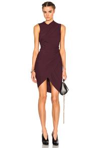 Alexander Wang Asymmetric Drape Dress In Purple