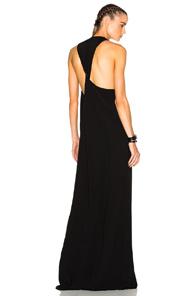 Baja East Twisted Back Dress In Black