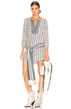 Laurel & Mulholland Blue Bayou Tunic Dress In Blue,neutral,stripes