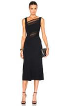Roland Mouret Clairvale Viscose & Layered Lace Dress In Black