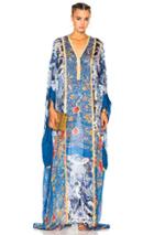 Roberto Cavalli Printed Woven Dress In Blue,floral