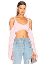 Helmut Lang X Shayne Oliver Tie Back Bra Top In Pink