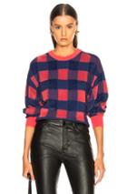 Rag & Bone Ridley Pullover In Blue,geometric Print,orange