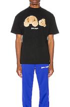 Palm Angels Kill The Bear Tee In Animal Print,black