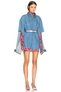 Vetements Oversized Denim Shirt In Denim Light