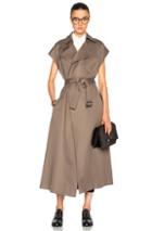 Helmut Lang Trench Vest Coat In Green,neutrals
