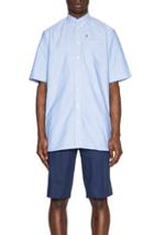 Givenchy Short Sleeve Button Down Shirt In Blue