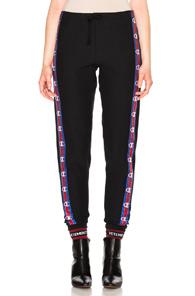 Vetements X Champion Knee Shaped Tape Sweatpants In Black