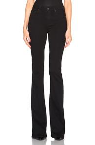 Paige Denim High Rise Bell In Black