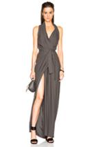 Rick Owens Cady Limo Wrap Dress In Gray