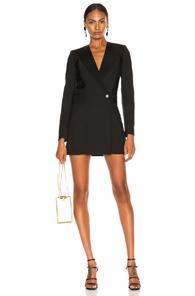 Dion Lee Tuxedo Coat Dress In Black