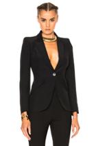 Alexander Mcqueen One Button Classic Blazer In Black