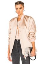 T By Alexander Wang Water Resistant Nylon Bomber In Neutrals