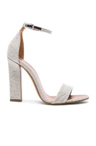 Victoria Beckham Canvas Anna Ankle Strap Heels In Gray