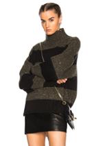 Beau Souci Cashmere Mily Sweater In Black,green,stripes