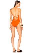 Proenza Schouler Lace Back Maillot In Red