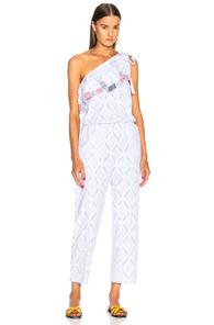 Lemlem Besu One Shoulder Jumpsuit In White