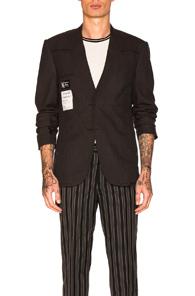 Maison Margiela Dry Wool Blazer In Brown
