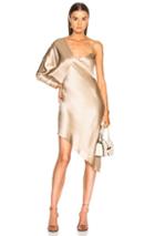 Michelle Mason For Fwrd Asymmetrical One Shoulder Dress In Neutral