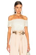 Sally Lapointe Degrade Sequins Bustier In White