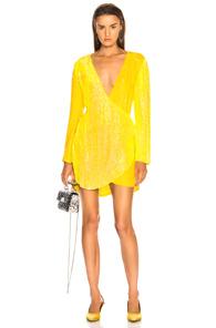 Retrofete For Fwrd Christine Dress In Yellow