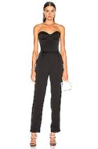 Rasario Sweetheart Corset Jumpsuit In Black
