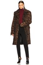 Y Project Leopard Coat In Animal Print,brown