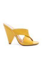 Gianvito Rossi Open Toe Mule In Yellow