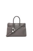 Saint Laurent Small Zipped Supple Sac De Jour Duffel Bag In Gray